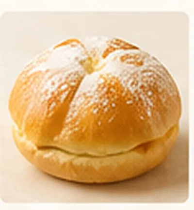 Custard Cream Bun (カスタードクリームパン) filled with house-made custard at Custard Nakamura