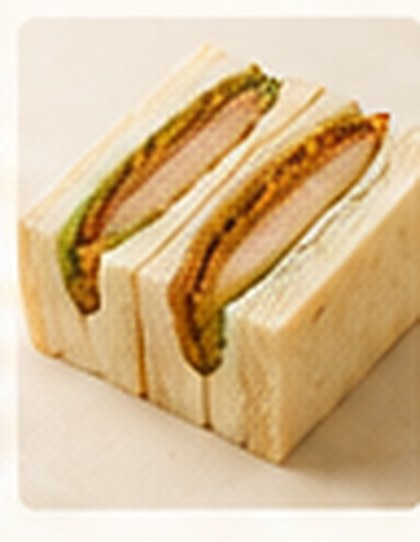 Menchi katsu sando with crisp cutlet and soft white bread